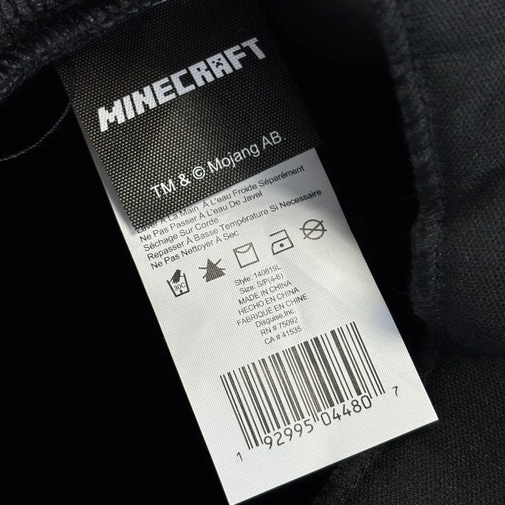 Disguise Minecraft Enderman Deluxe Costume Child Small 4-6 Black 140819L